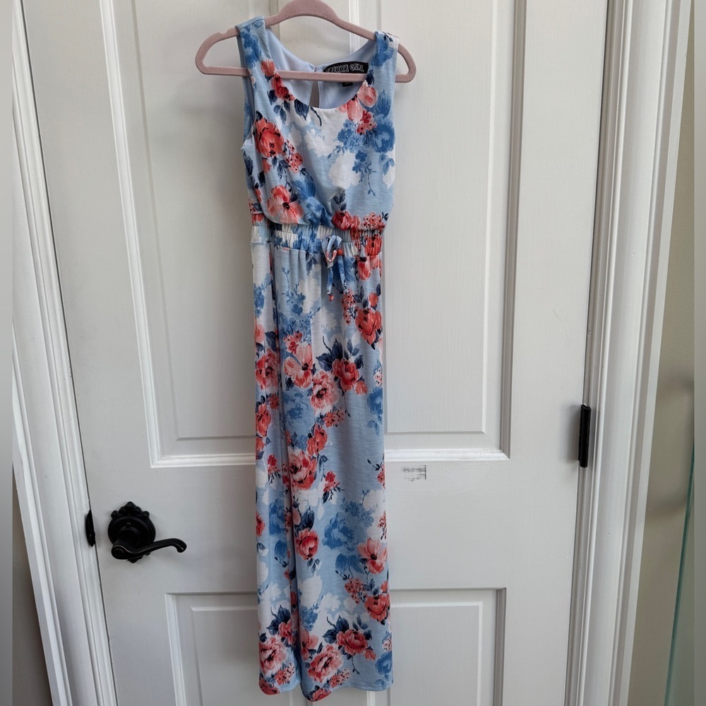 NWOT Trixxi Girl 3T XXS Floral Print Sleeveless Maxi Dress